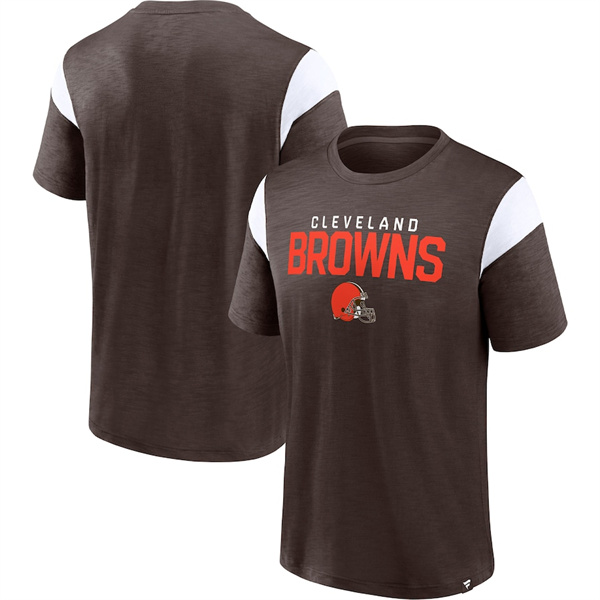 Men's Cleveland Browns Brown/White Home Stretch Team T-Shirt Men's Cleveland Browns Brown/White Home Stretch Team T-Shirt